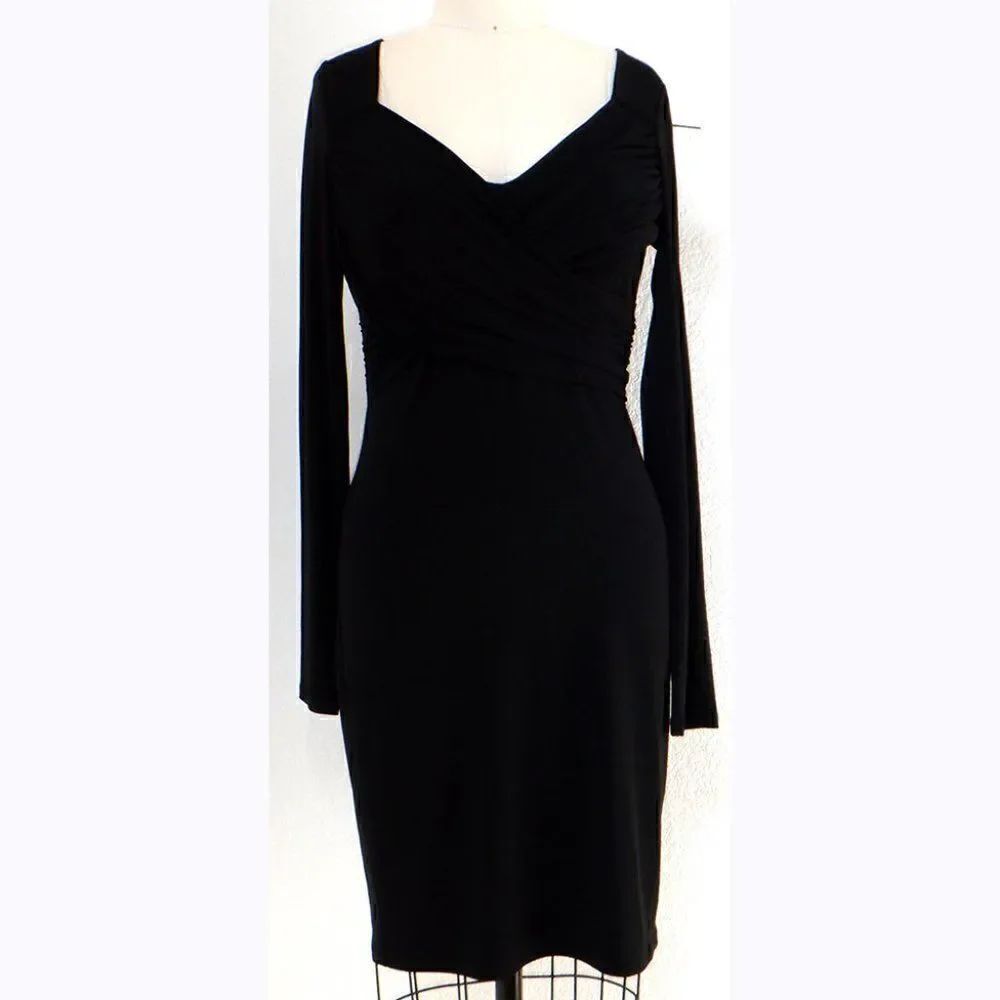 Elegant Moda Intl black L/S dress